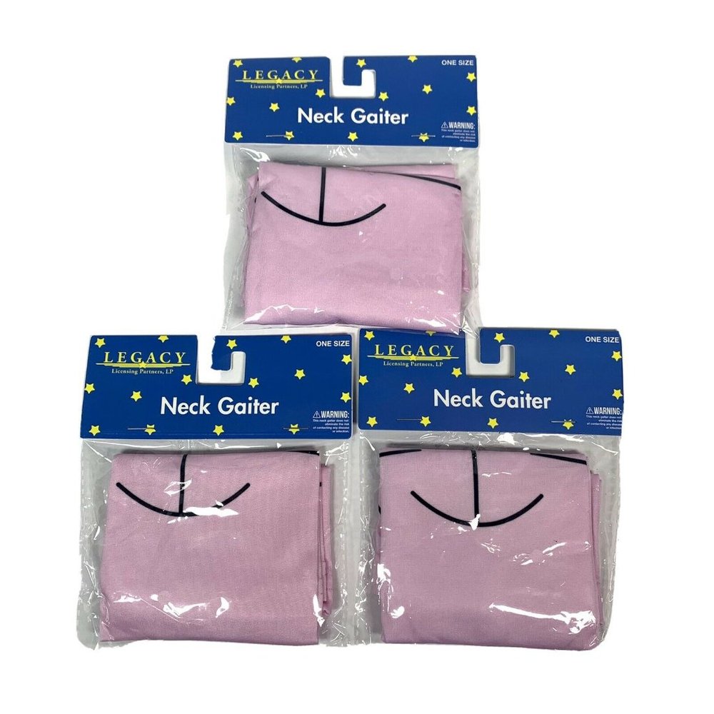 (3) Pink Cat Kid's Neck Gaiter Face Cover